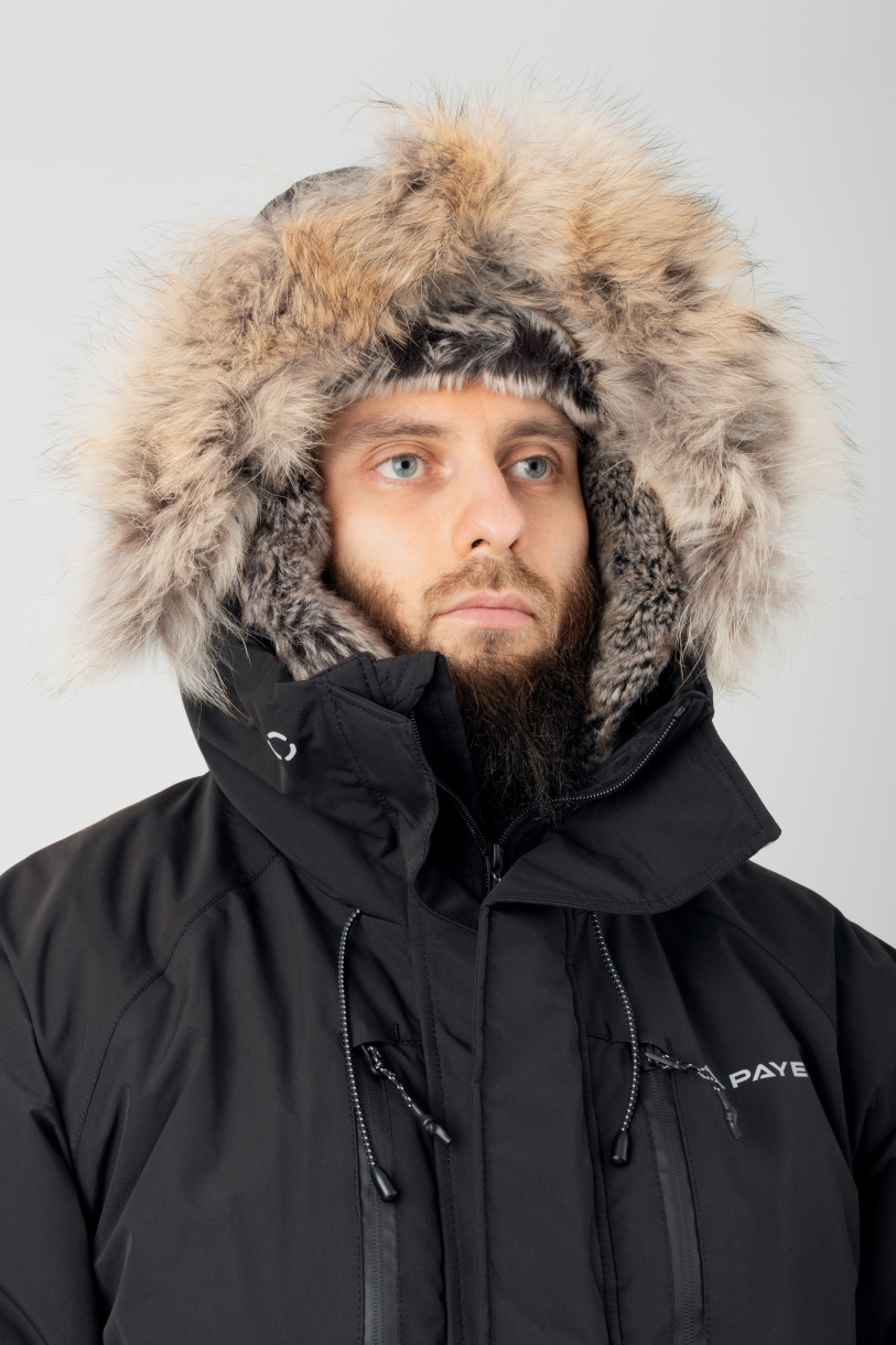 Север мембранная куртка PAYER, зимняя -45,черный