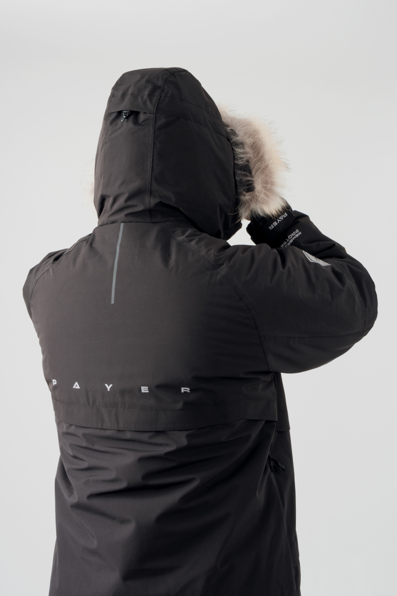 Север мембранная куртка PAYER, зимняя -45,черный